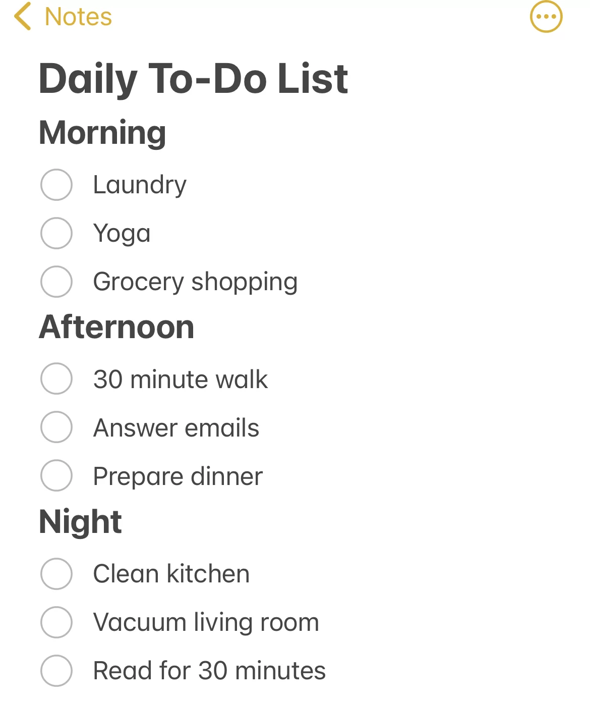 to-do list